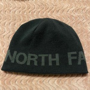North Face Black/Gray Beanie Reversible